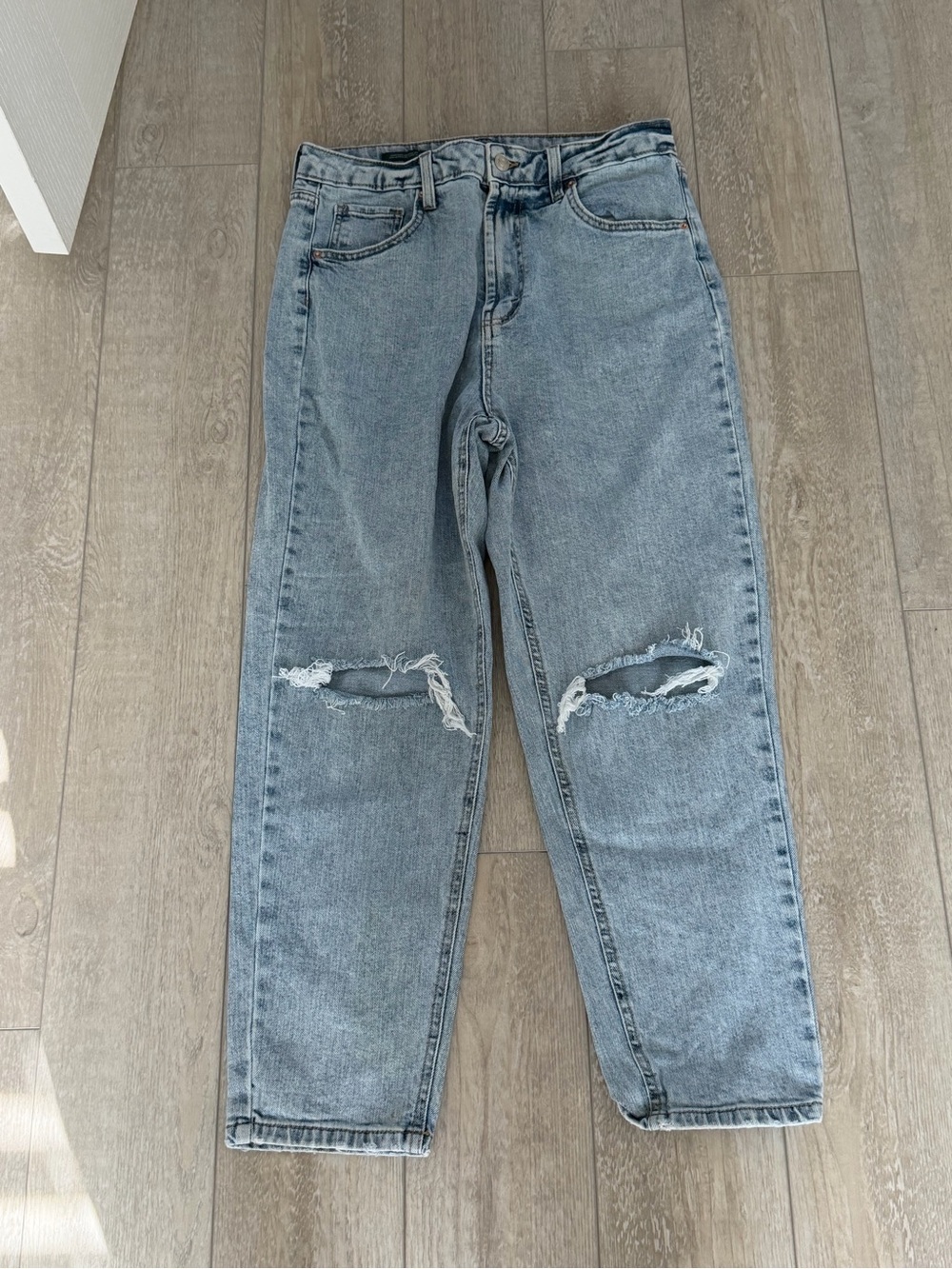 wild fable Light Blue Distressed Relaxed Women's Jeans
